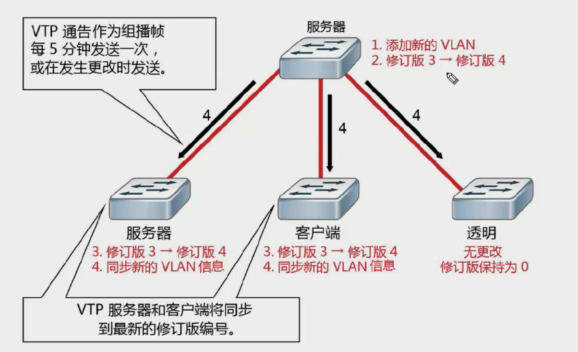 VTP三种模式